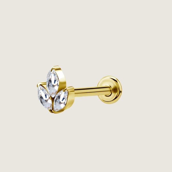 BG-BILNZ-13L (Micro barbells set w.cubic zirconia) - Imagen 2