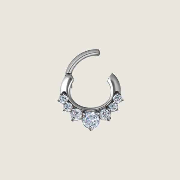 JSRZC-12 (Curved bar septum clickers set w.cubic zirconia) - Imagen 2