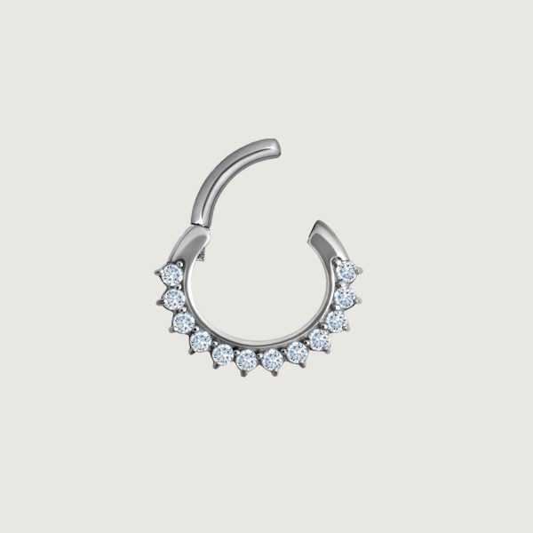 JSRZC-13 (Curved bar septum clickers set w.cubic zirconia) - Imagen 2