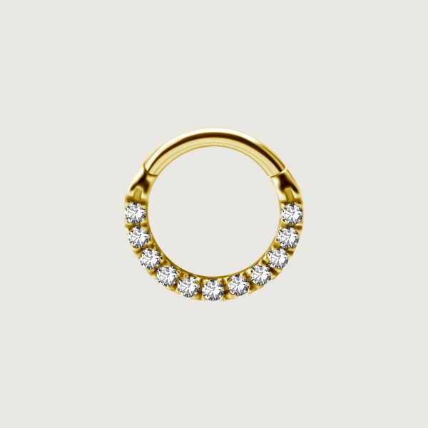 BG-BHSRSG-36 (Hinged daith & septum clickers set w.cubic zirconia)
