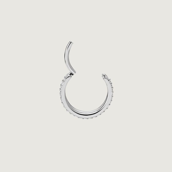 BHCRSG-48 (Hinged conch ring clickers set w.premium zirconia) - Imagen 3