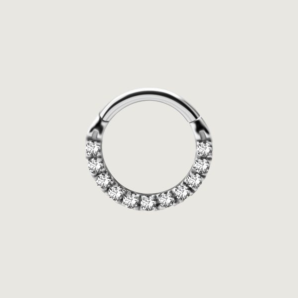 BHSRSG-36 (Hinged daith & septum clickers set w.cubic zirconia)