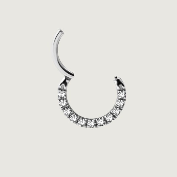 BHSRSG-36 (Hinged daith & septum clickers set w.cubic zirconia) - Imagen 2