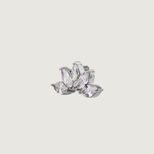 BILNZ-43L (Micro barbells set w.cubic zirconia) - Imagen 2