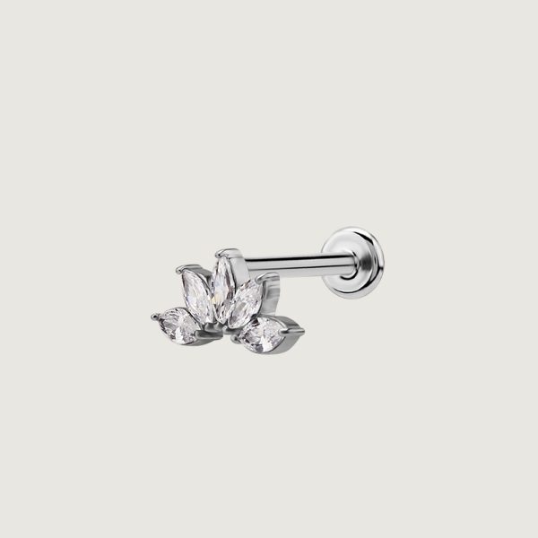 BILNZ-43L (Micro barbells set w.cubic zirconia) - Imagen 3